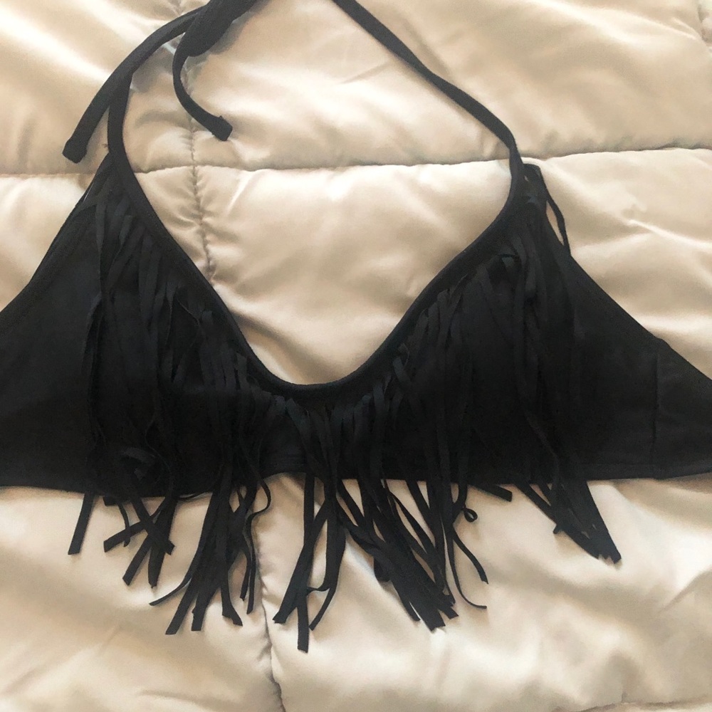 American Eagle Black Halter Bikini Top